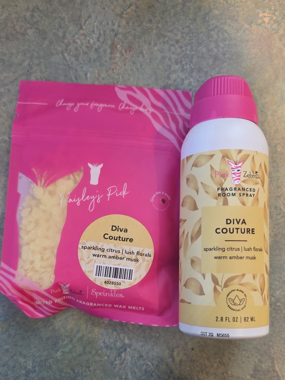 Pink Zebra Diva Couture Fragranced Room Spray & Paisleys Pick Sprinkles